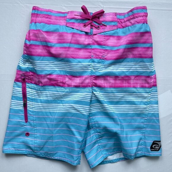 Laguna Boys Blue/Pink Swim Trunks Medium (10-12) - Picture 1 of 7